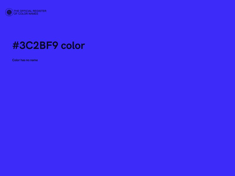 #3C2BF9 color image