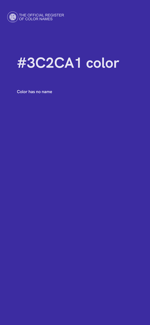 #3C2CA1 color image