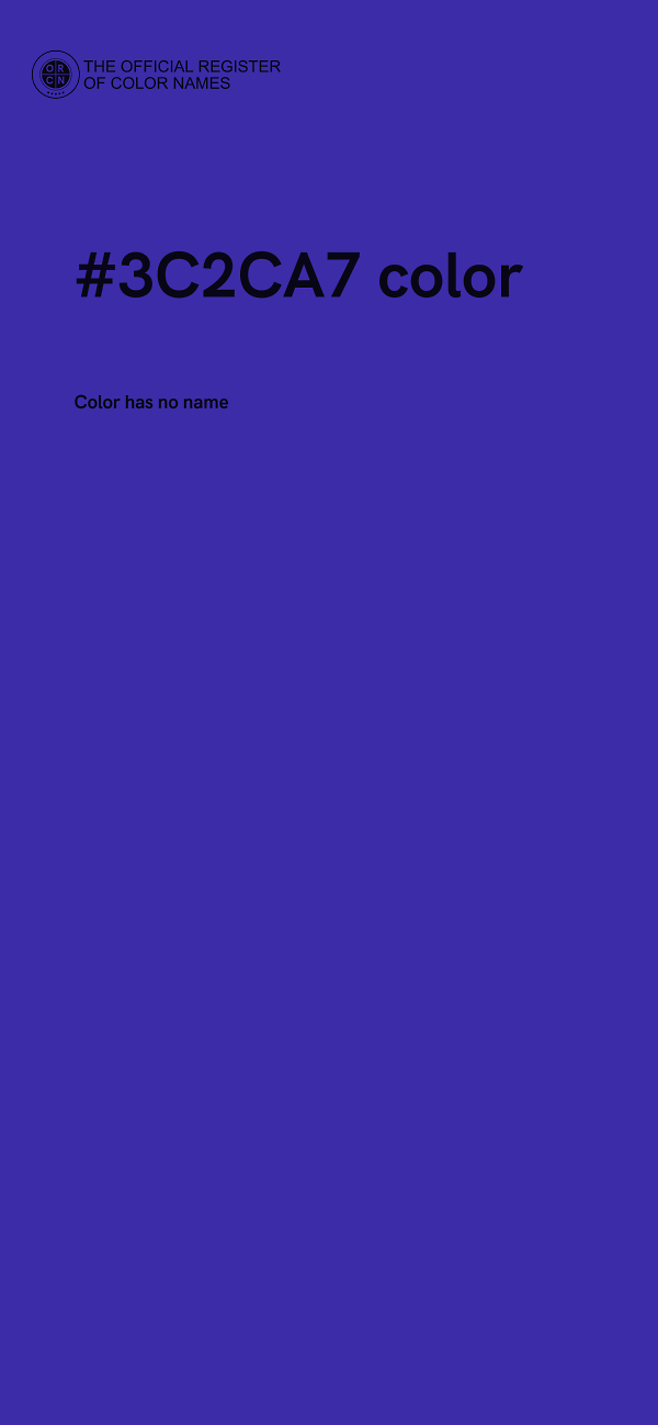 #3C2CA7 color image