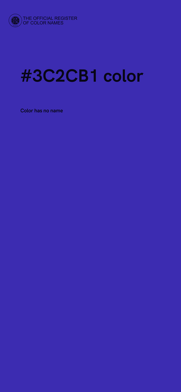 #3C2CB1 color image