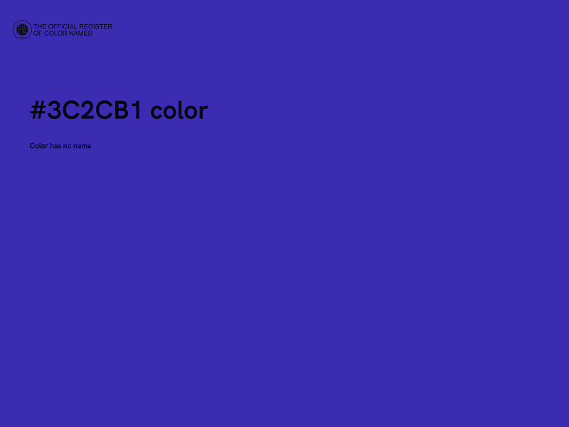 #3C2CB1 color image