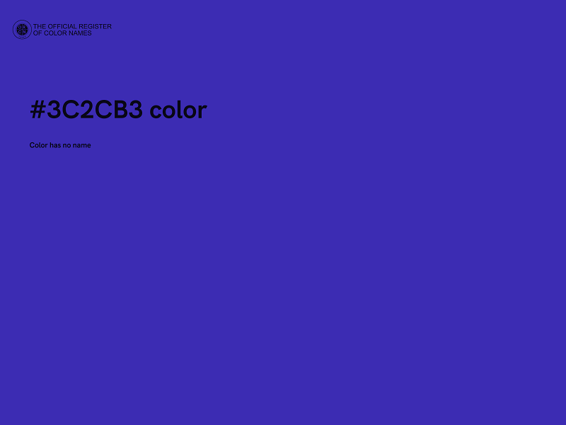 #3C2CB3 color image