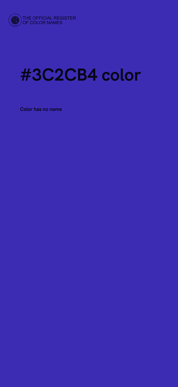 #3C2CB4 color image