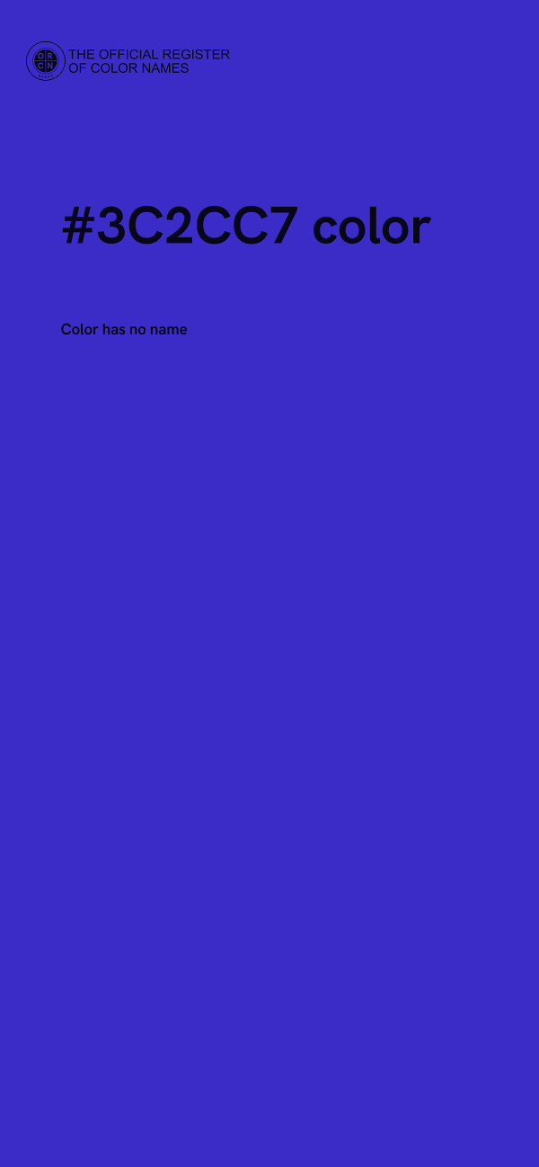 #3C2CC7 color image