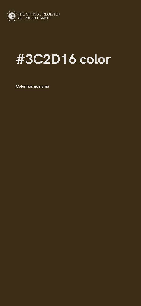 #3C2D16 color image
