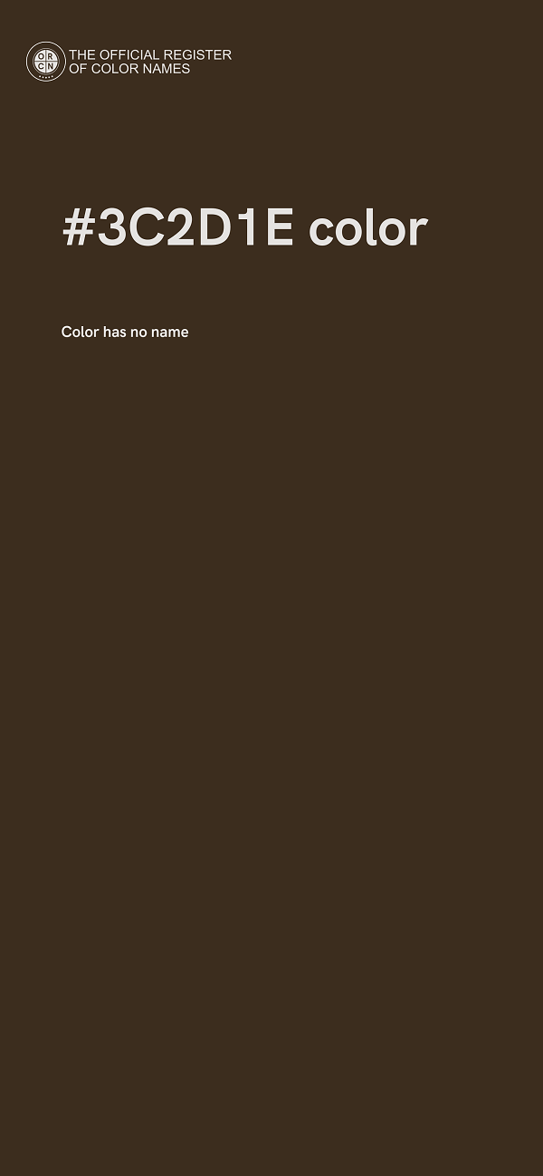 #3C2D1E color image