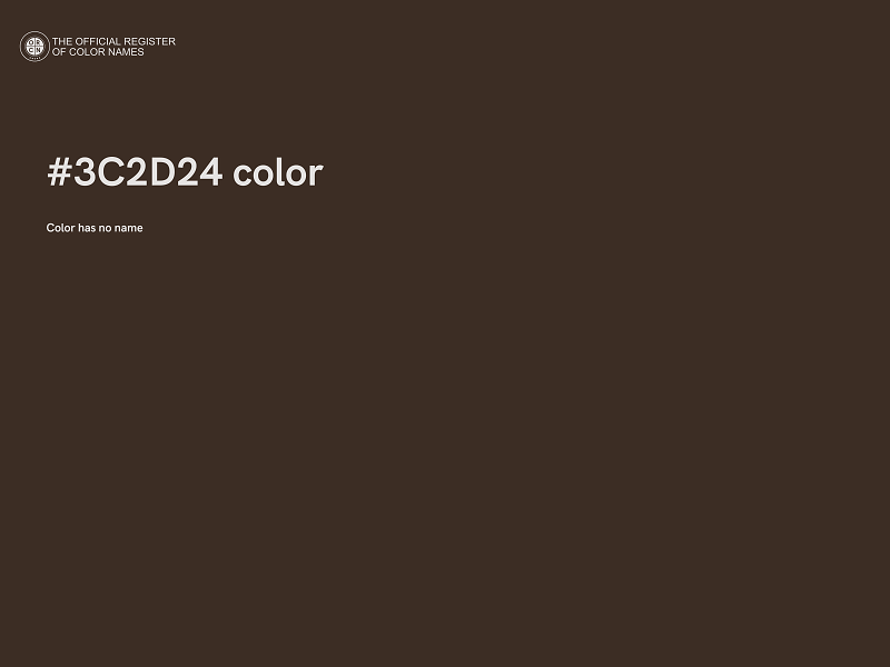 #3C2D24 color image