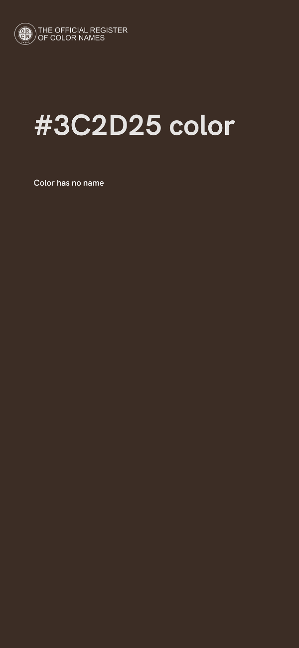 #3C2D25 color image