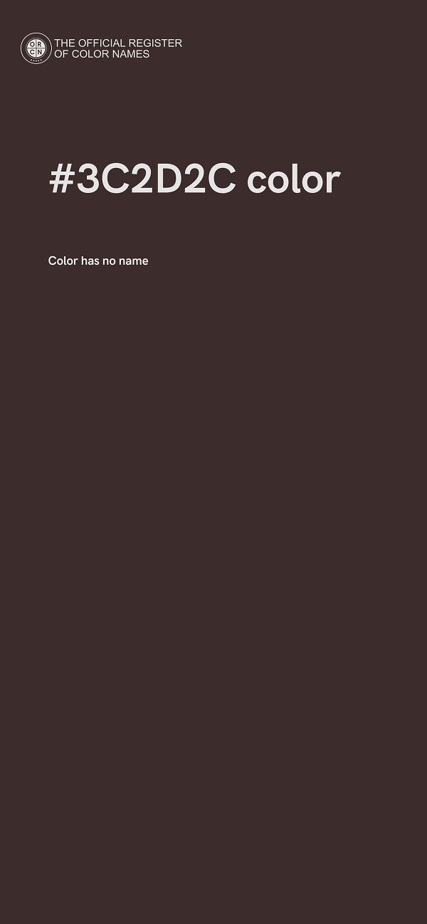 #3C2D2C color image