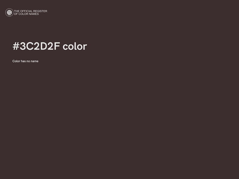 #3C2D2F color image