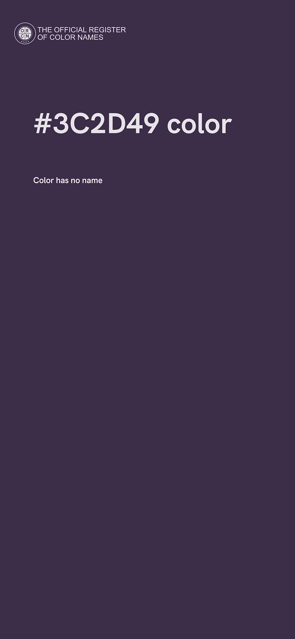 #3C2D49 color image