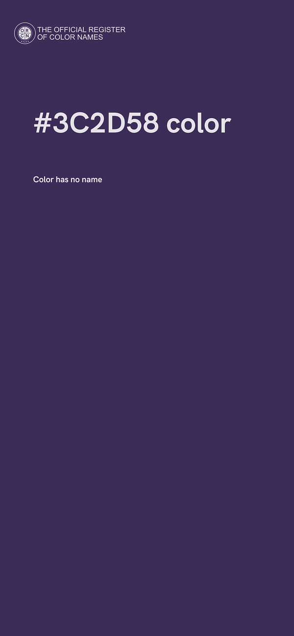 #3C2D58 color image