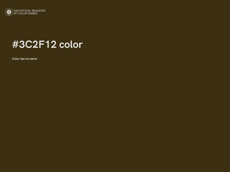 #3C2F12 color image