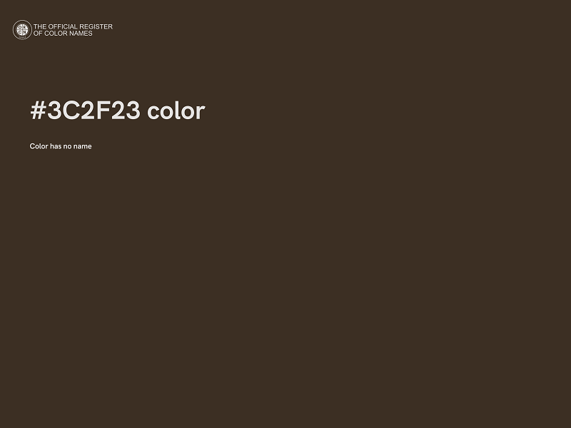 #3C2F23 color image