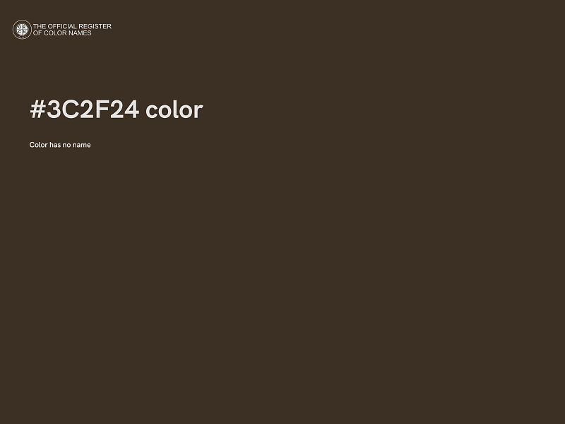 #3C2F24 color image