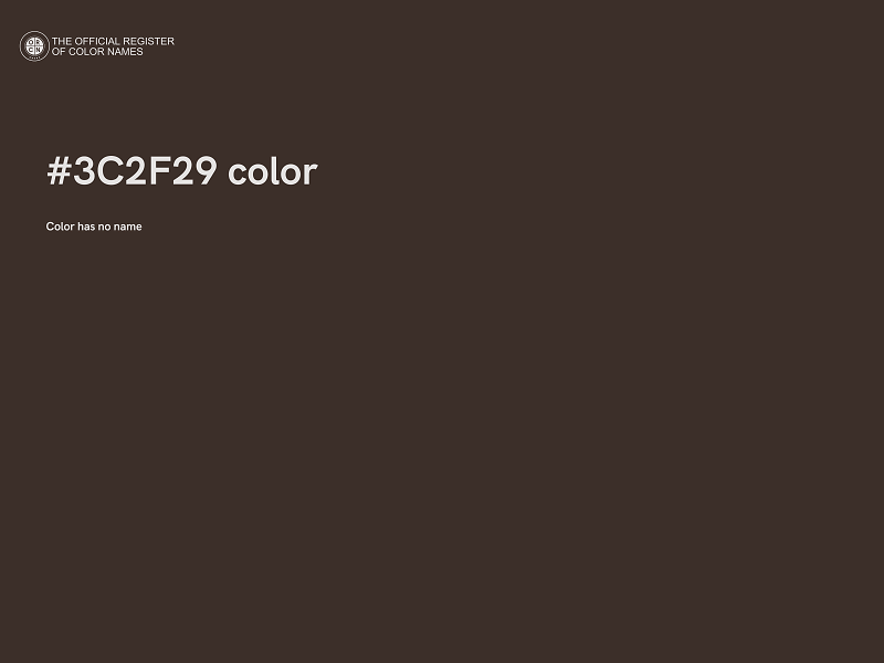 #3C2F29 color image