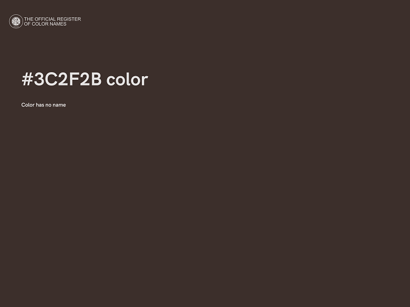 #3C2F2B color image