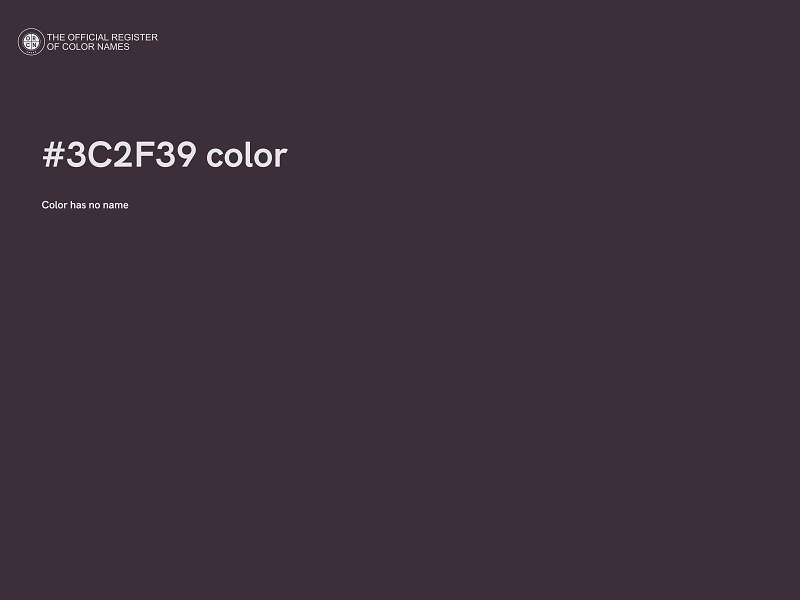 #3C2F39 color image