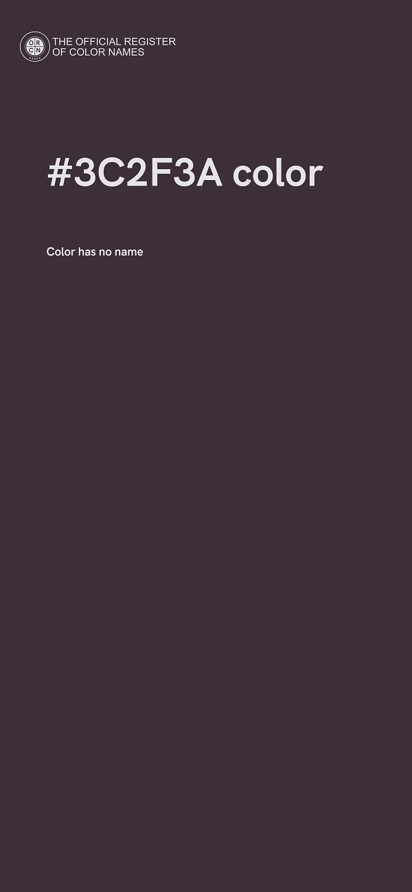 #3C2F3A color image