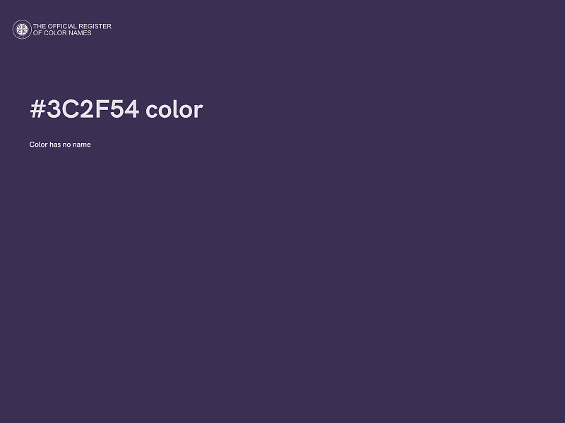 #3C2F54 color image