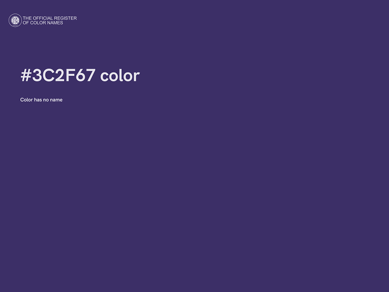 #3C2F67 color image