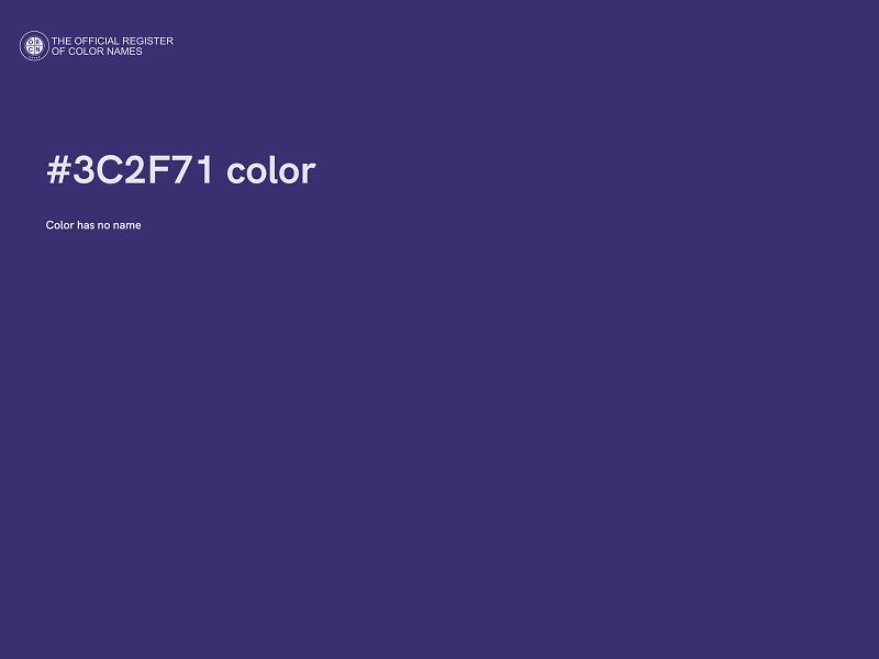 #3C2F71 color image