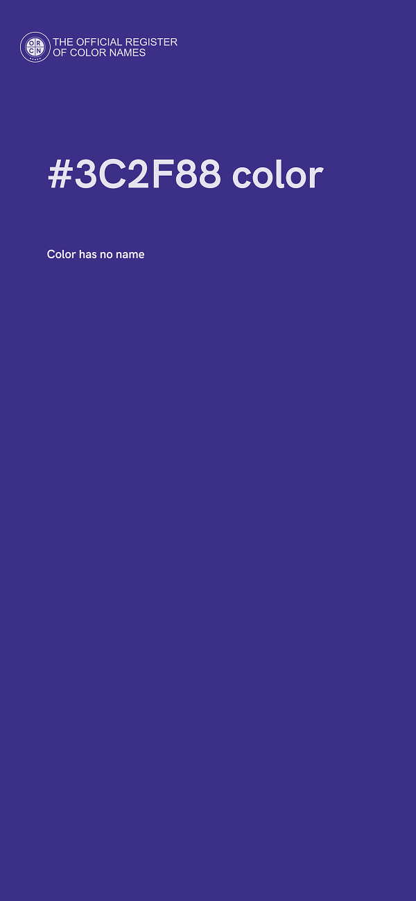#3C2F88 color image