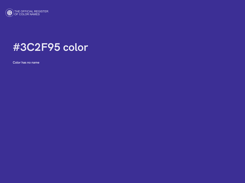 #3C2F95 color image