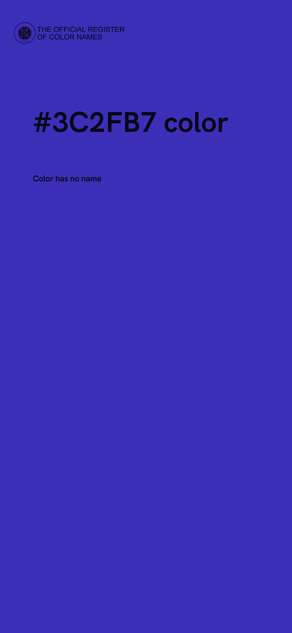 #3C2FB7 color image