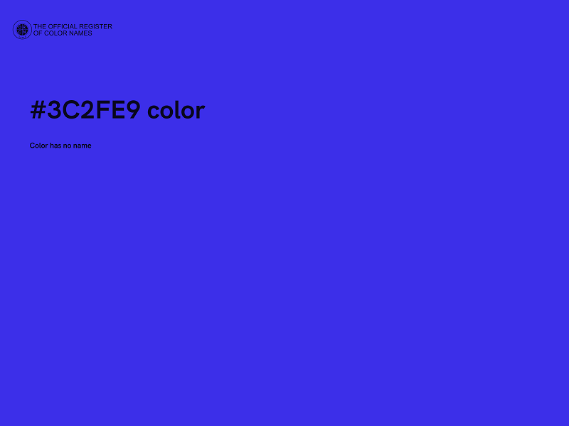 #3C2FE9 color image