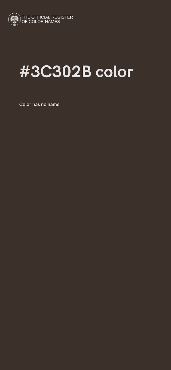 #3C302B color image