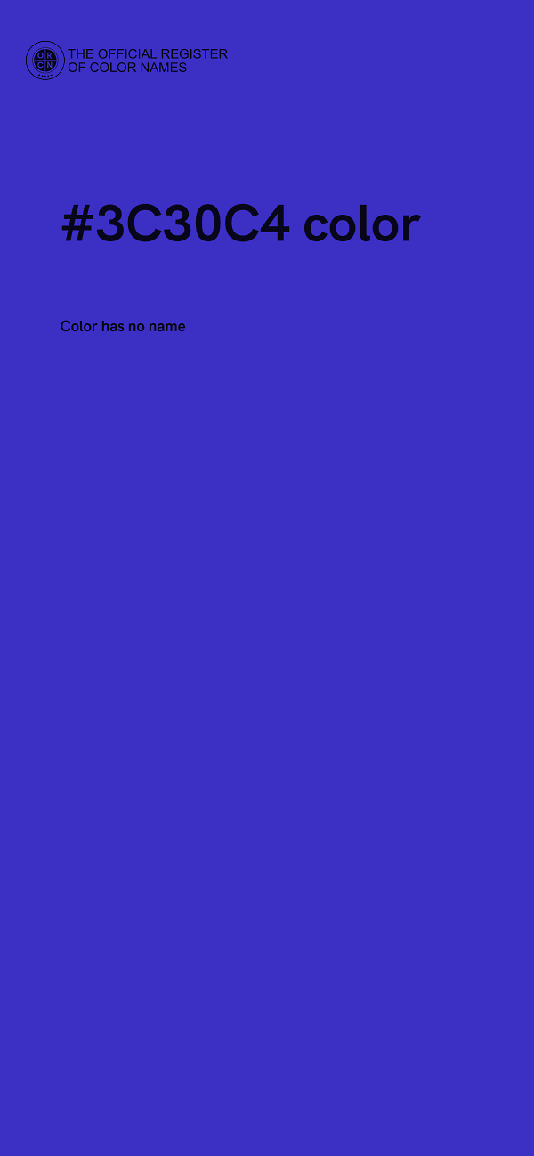 #3C30C4 color image