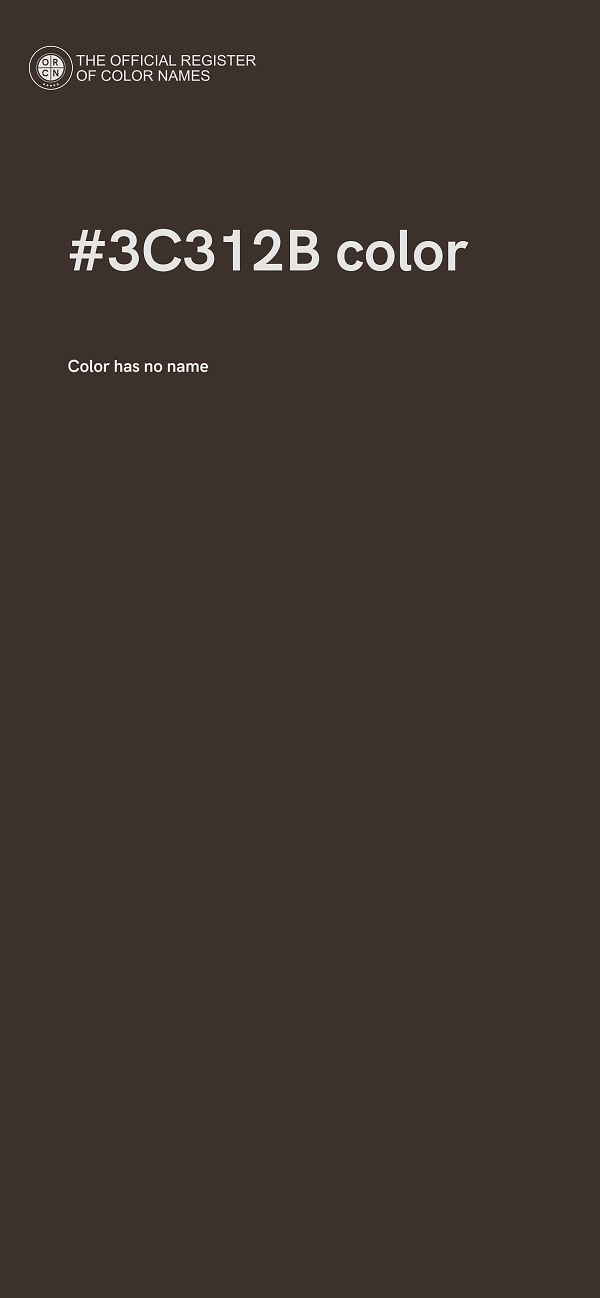 #3C312B color image