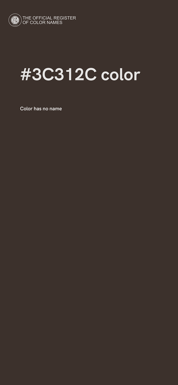 #3C312C color image