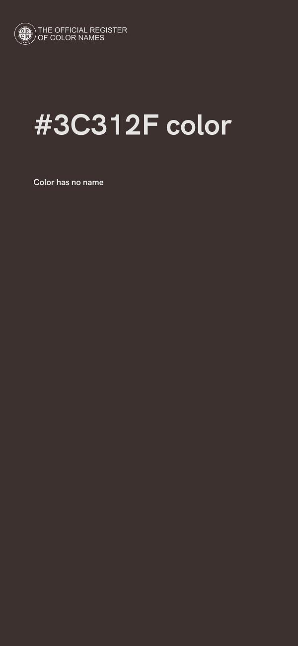 #3C312F color image