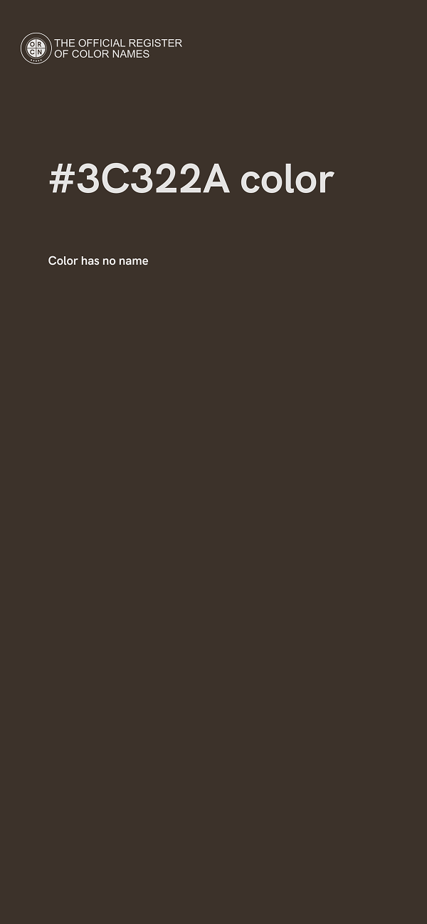 #3C322A color image