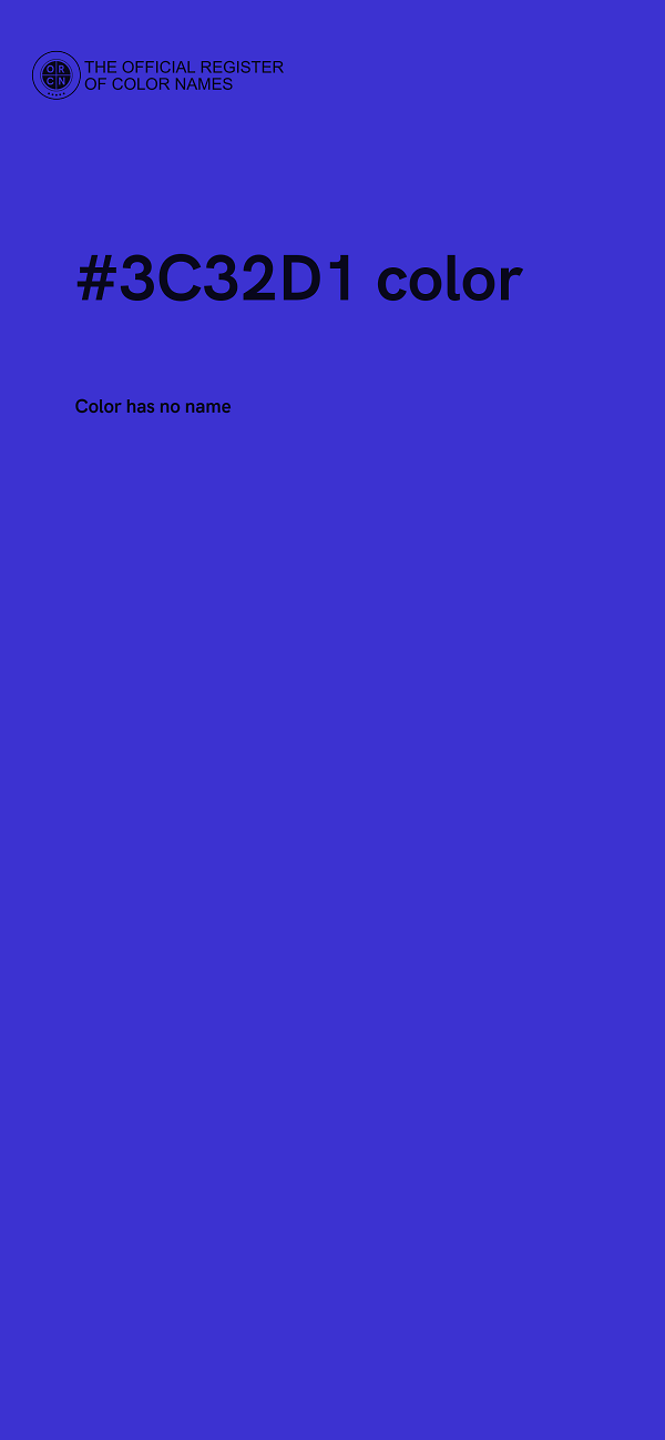 #3C32D1 color image