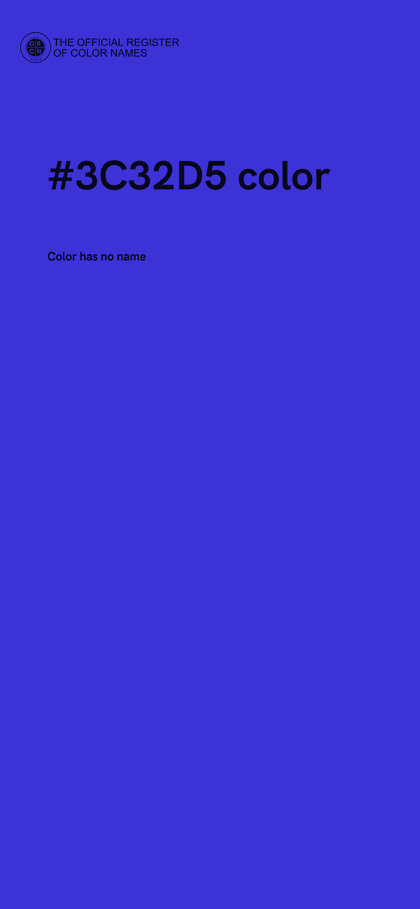 #3C32D5 color image