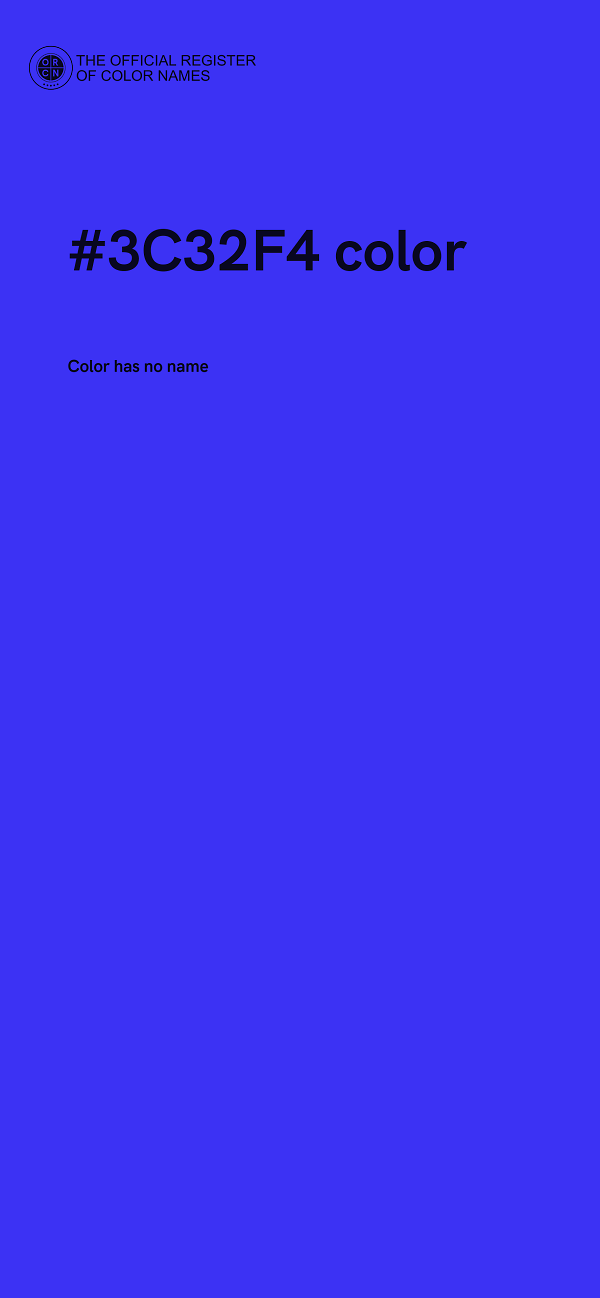 #3C32F4 color image