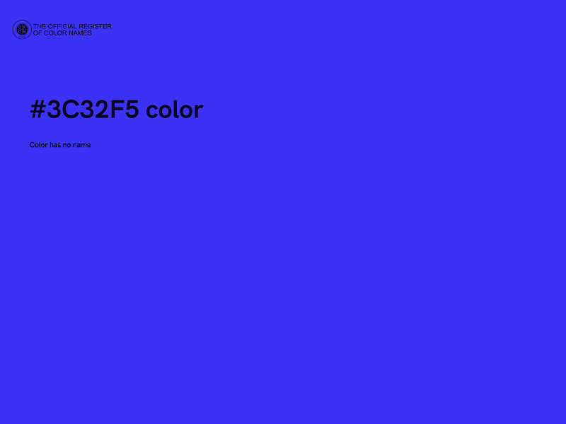 #3C32F5 color image