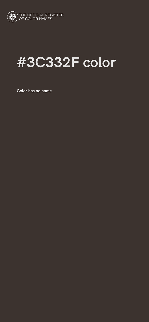 #3C332F color image