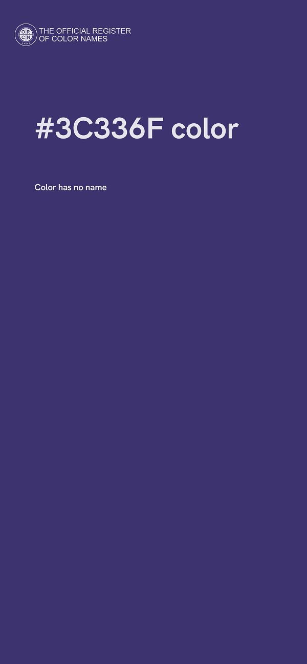 #3C336F color image