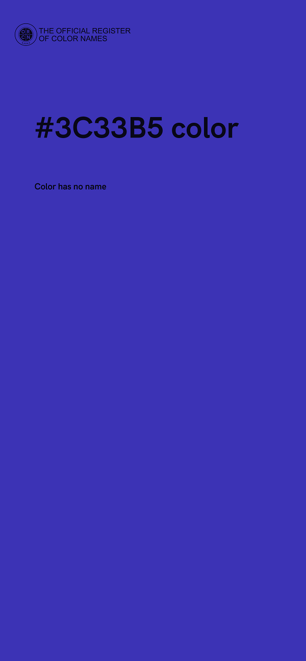 #3C33B5 color image