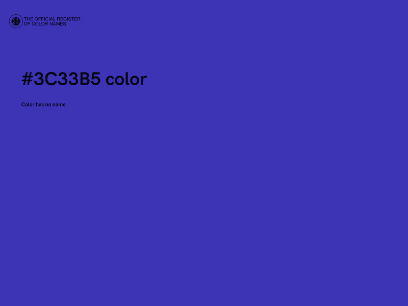 #3C33B5 color image