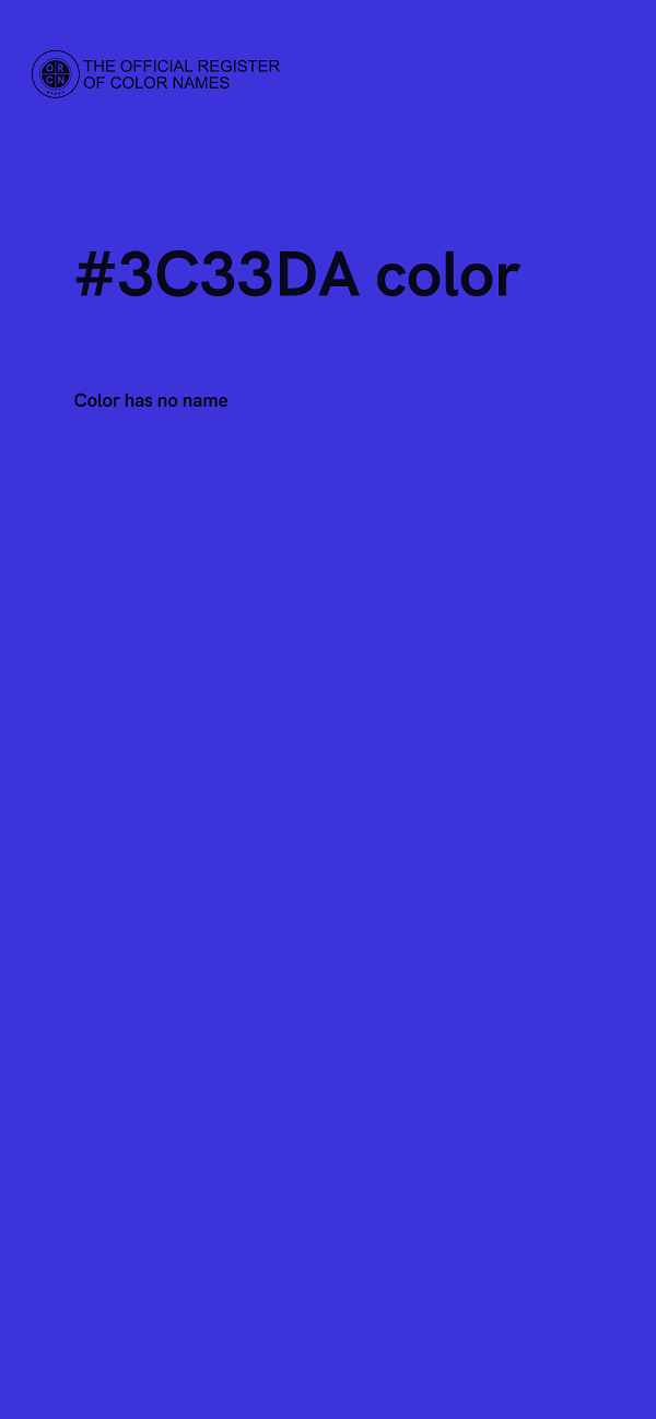 #3C33DA color image