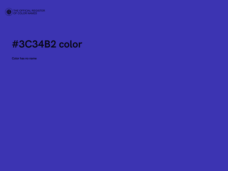 #3C34B2 color image