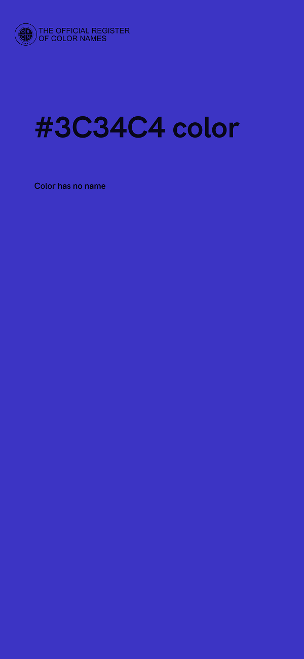 #3C34C4 color image