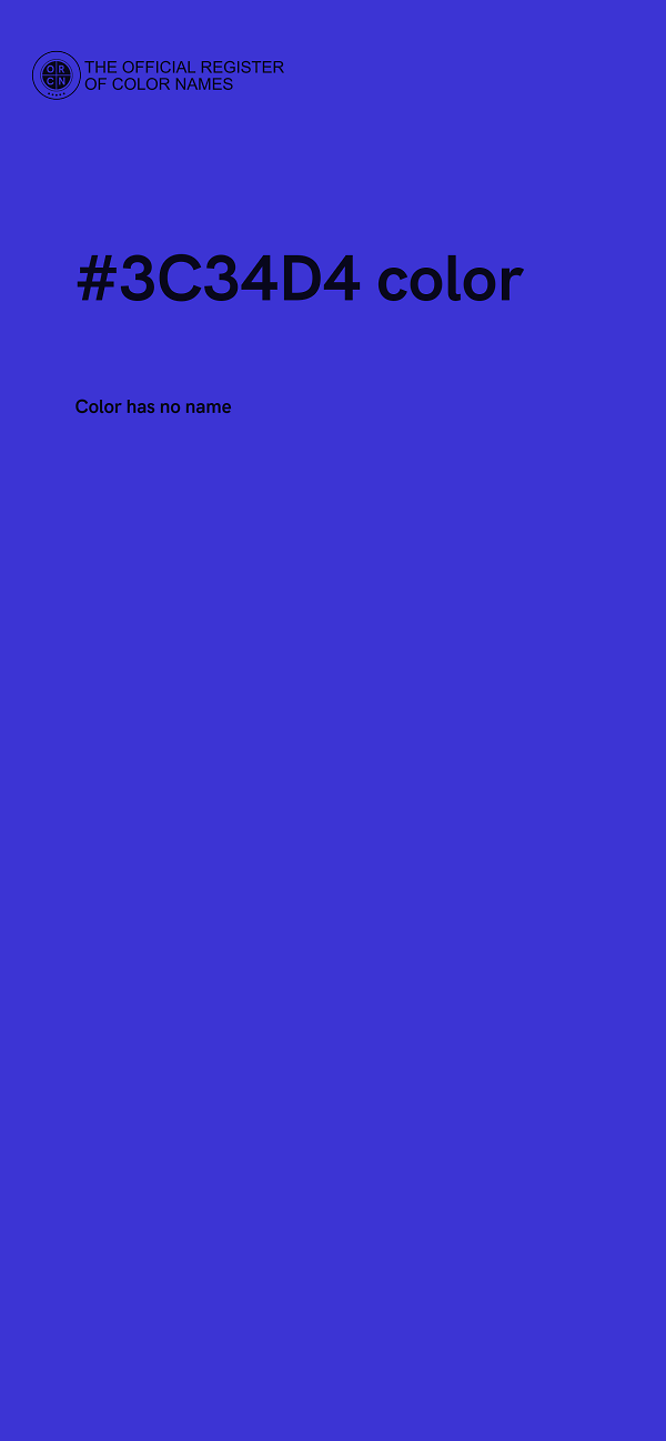 #3C34D4 color image