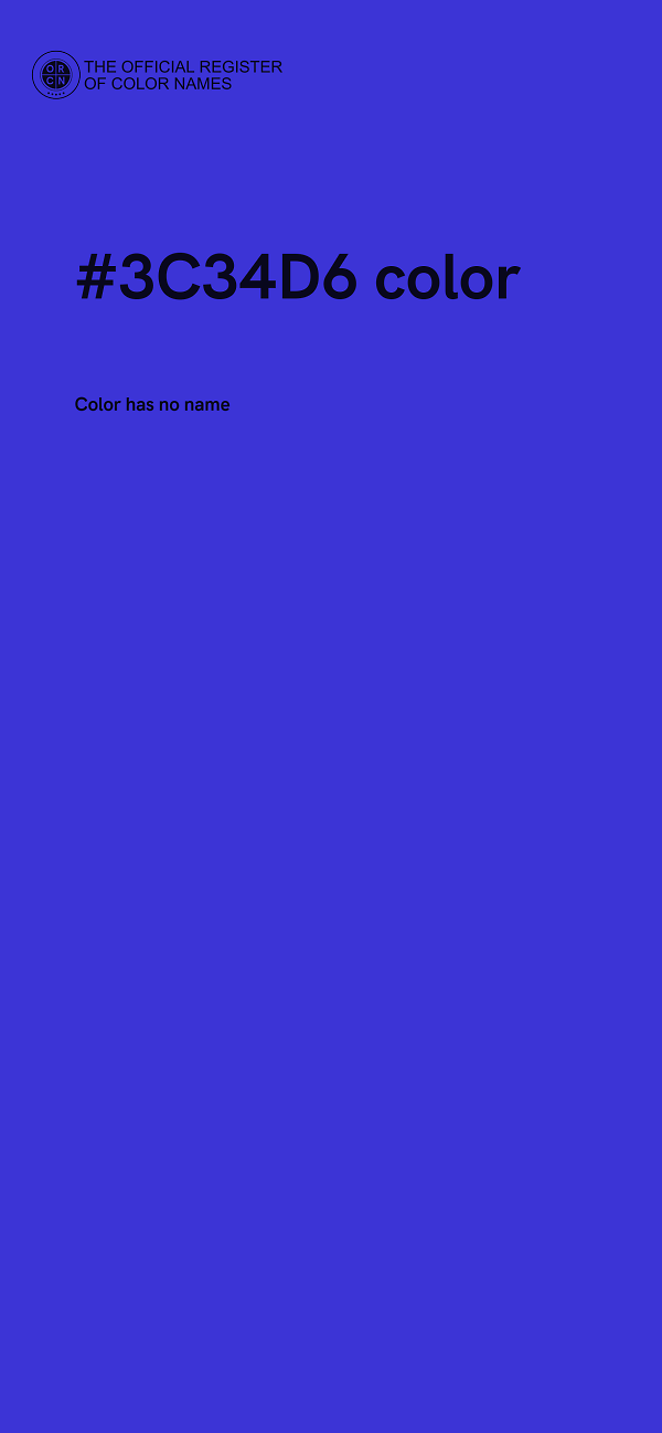 #3C34D6 color image