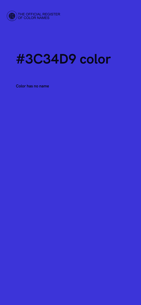 #3C34D9 color image